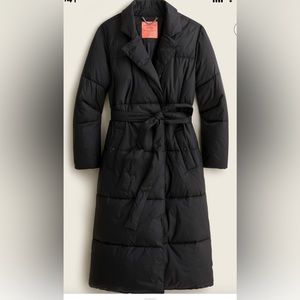 J. Crew Full Length Puffer Wrap Coat